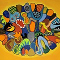 Artists Retina on Yellow by Lorena Cassady