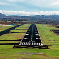Asheville Regional Airport Runway 16 Landing Approach Aerial Vie Photograph by David Oppenheimer