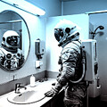 Lunar Lavatory Surreal Astronaut Bathroom Fine Art Photograph by Bob Orsillo by Bob Orsillo
