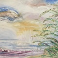 Impressionistic Seascape Oil Painting of Atlantic Sea Oats by Catherine Ludwig Donleycott