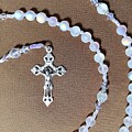Aurora Borealis Glass Rosary by Michele Myers
