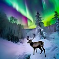 Aurora Winter Miracle Mixed Media by Lisa Pearlman Aurora Winter Miracle Mixed Media by Lisa Pearlman