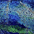Automne bleu Painting by Medge Jaspan Automne bleu Painting by Medge Jaspan