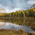 Lake antorno in autumn Italian dolomiti Photograph by Michalakis Ppalis Lake antorno in autumn Italian dolomiti Photograph by Michalakis Ppalis