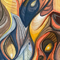 Autumn Leaves Mixed Media by Jeff Malderez Autumn Leaves Mixed Media by Jeff Malderez