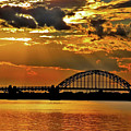 Autumn Sunset Behind Tacony-Palmyra Bridge on the Delaware Photograph by Linda Stern Autumn Sunset Behind Tacony-Palmyra Bridge on the Delaware Photograph by Linda Stern