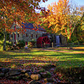 Autumn Turns the Wheel at Sudburys Grist Mill by Jeff Folger