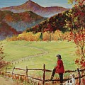 Autumn's Best Friend Painting by ML McCormick Autumn's Best Friend Painting by ML McCormick