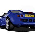 Azure Blue S1 Series One Elise Classic Sports Car Digital Art by Moospeed Art Azure Blue S1 Series One Elise Classic Sports Car Digital Art by Moospeed Art