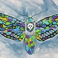 Azure Elegance Suncatcher Death Moth Painting by K P Azure Elegance Suncatcher Death Moth Painting by K P