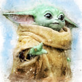 Baby Yoda / The Child / Grogu watercolor by Waldek Dabrowski Baby Yoda / The Child / Grogu watercolor by Waldek Dabrowski