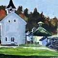 Back of Town Hall Painting by Cyndie Katz Back of Town Hall Painting by Cyndie Katz