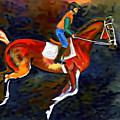 Backstretch Thoroughbred 002 Digital Art by Stacey Mayer Backstretch Thoroughbred 002 Digital Art by Stacey Mayer