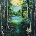 Backwater Cathedral Painting by Merana Cadorette Backwater Cathedral Painting by Merana Cadorette