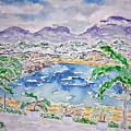Bahia de Tangolunda Painting by John Klobucher Bahia de Tangolunda Painting by John Klobucher