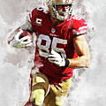 Rinkha George Kittle Football Paper Poster 49ers 2 Kids T-Shirt