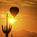 Balloon at Desert Sunrise by Bob Falcone