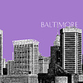 Baltimore Skyline 1 - Violet Digital Art by DB Artist Baltimore Skyline 1 - Violet Digital Art by DB Artist