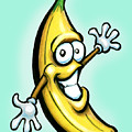 Banana Painting by Kevin Middleton Banana Painting by Kevin Middleton