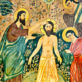 Baptism at Jordan River I by Munir Alawi
