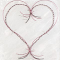 Barbed Heart-Pink on White Mixed Media by Tamara Nelson Barbed Heart-Pink on White Mixed Media by Tamara Nelson