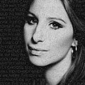 Barbra Streisand And Lyrics Painting by Tony Rubino Barbra Streisand And Lyrics Painting by Tony Rubino