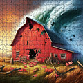 Barn Puzzle Caught in a Windstorm by Ronald Mills