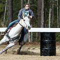 Barrel Racing by Jim Miller
