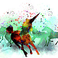 Be A Unicorn Painting by Miki De Goodaboom Be A Unicorn Painting by Miki De Goodaboom