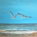 Beach Buddies Painting by Linda Bailey Beach Buddies Painting by Linda Bailey