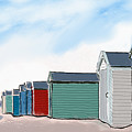 Beach Huts Digital Art by John Mckenzie Beach Huts Digital Art by John Mckenzie