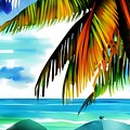 Beach Palm Digital Art by Katrina Gunn Beach Palm Digital Art by Katrina Gunn