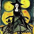 Beautiful classy Halloween witch Digital Art by Tatiana Travelways Beautiful classy Halloween witch Digital Art by Tatiana Travelways