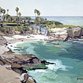 Beautiful La Jolla Cove Beach - La Jolla, San Diego, California Painting by Paul Strahm Beautiful La Jolla Cove Beach - La Jolla, San Diego, California Painting by Paul Strahm
