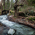 Beautiful medieval stoned bridge with river full with water flo Photograph by Michalakis Ppalis Beautiful medieval stoned bridge with river full with water flo Photograph by Michalakis Ppalis