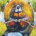 Beaver Painting by Mike Bergen Beaver Painting by Mike Bergen