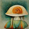 Bell Bottomed Shroom Digital Art by Vicki Noble Bell Bottomed Shroom Digital Art by Vicki Noble