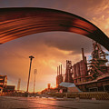 Bethlehem SteelStacks Under The Bridge - Stormy Skies Photograph by Jason Fink Bethlehem SteelStacks Under The Bridge - Stormy Skies Photograph by Jason Fink