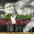 Biblio Cat Painting by Roxy Rich Biblio Cat Painting by Roxy Rich