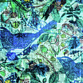 Birds in Blue Mixed Media by Deborah Cherrin Birds in Blue Mixed Media by Deborah Cherrin