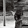 Black And White Log Cabin 2 Photograph by Phil Perkins Black And White Log Cabin 2 Photograph by Phil Perkins
