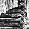 Black And White Log Cabin Photograph by Phil Perkins Black And White Log Cabin Photograph by Phil Perkins