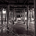 Black and White Under the Boardwalk - Old Orchard Beach in Maine Photograph by Mitchell R Grosky Black and White Under the Boardwalk - Old Orchard Beach in Maine Photograph by Mitchell R Grosky