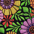 Black Night Blooming. Part 1. Painting by Amy E Fraser Black Night Blooming. Part 1. Painting by Amy E Fraser