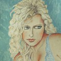 Blond Bombshell No. 2 Drawing by Jayne Somogy Blond Bombshell No. 2 Drawing by Jayne Somogy
