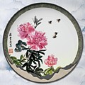 Blooming Flowers and Full Moon Brings Longevity Painting by Carmen Lam Blooming Flowers and Full Moon Brings Longevity Painting by Carmen Lam