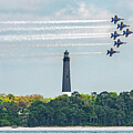 Blue Angels Over Pensacola Lighthouse by Jeff Saunders