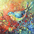 Blue Bird 01 Painting by Miki De Goodaboom Blue Bird 01 Painting by Miki De Goodaboom