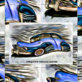 Blue Car Abstract Collage Art Poster Digital Art by Ronald Mills Blue Car Abstract Collage Art Poster Digital Art by Ronald Mills