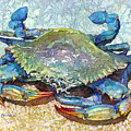 Blue Crab-pastel colors Painting by Hailey E Herrera Blue Crab-pastel colors Painting by Hailey E Herrera
